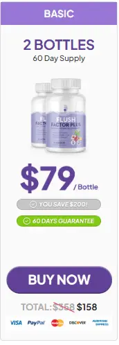 Flush Factor Plus 2 bottle