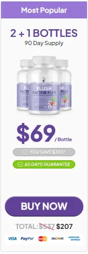 Flush Factor Plus 3 bottle